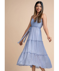 FINLEY RUFFLE HALTER NECK DRESS