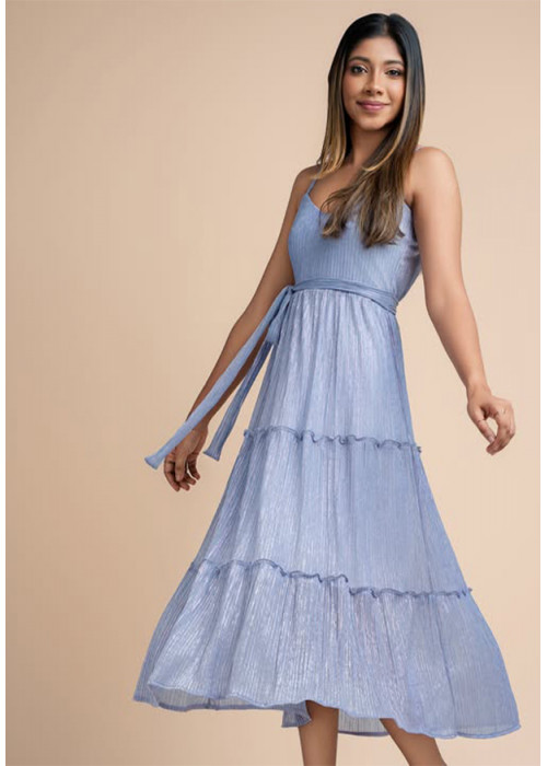 FINLEY RUFFLE HALTER NECK DRESS