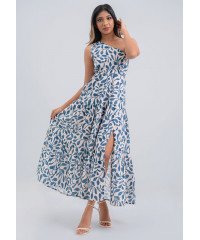EMILIA ONE SHOULDER PRINTED DRESS