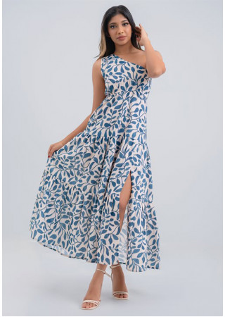 EMILIA ONE SHOULDER PRINTED DRESS