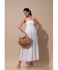 KIARA STRAP WHITE DRESS