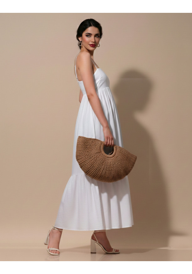 KIARA STRAP WHITE DRESS