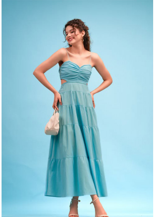 MAEVE CUTOUT LINEN DRESS