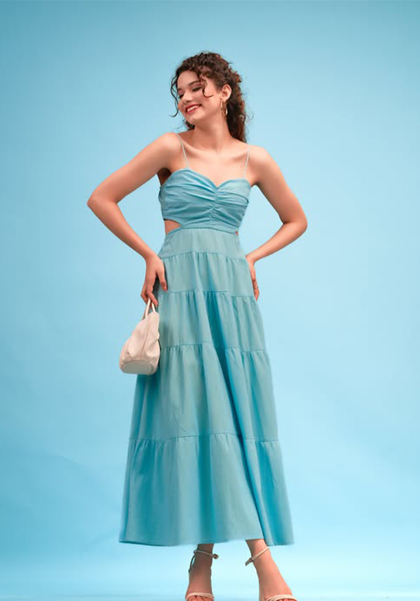 MAEVE CUTOUT LINEN DRESS