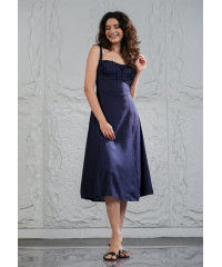 LILAC BUSTIER MIDI DRESS