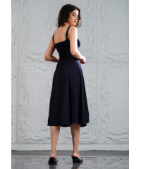 LILAC BUSTIER MIDI DRESS