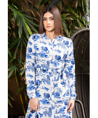 BLUE ELARA FLORAL DRESS