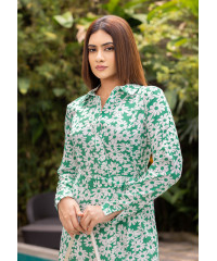 GREEN ELARA FLORAL DRESS