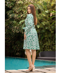GREEN ELARA FLORAL DRESS