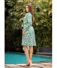 GREEN ELARA FLORAL DRESS