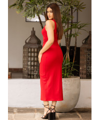 TARA SIDE ELASTICATED MAXI DRESS