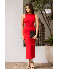 TARA SIDE ELASTICATED MAXI DRESS