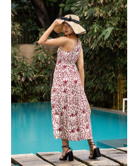 SUSAN RED ONE SHOULDER DRESS