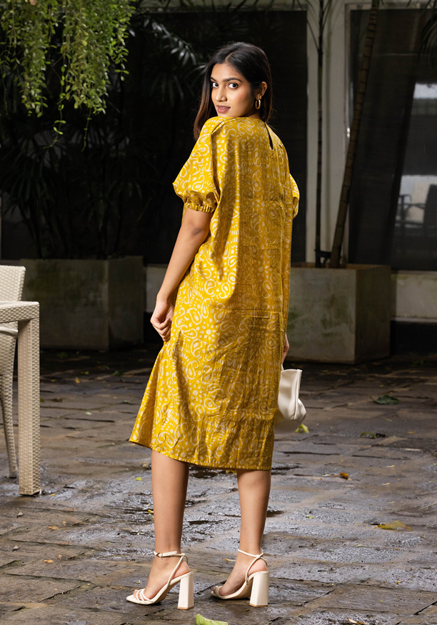 SHYN FLARE GREEN DRESS