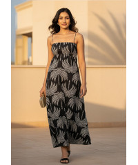 RAIKO STRAP BLACK DRESS