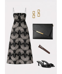 RAIKO STRAP BLACK DRESS