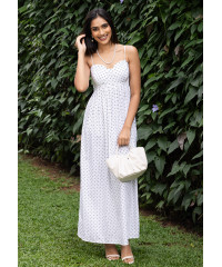 RAVA WHITE BUST DETAIL DRESS