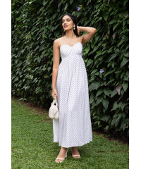 RAVA WHITE BUST DETAIL DRESS