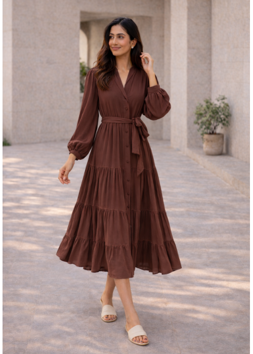 CEFALO BROWN CHIC DRESS