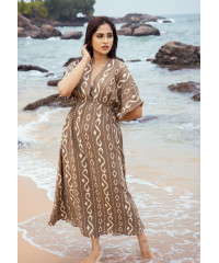 ALEXANDRA BROWN MAXI DRESS