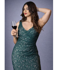 VIVICA SLEEVELESS GREEN MAXI DRESS