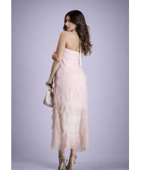 NOVA PINK KNOT LONG DRESS