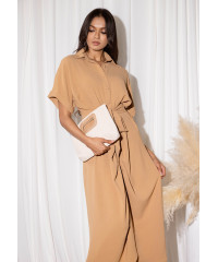 LILIAN BEIGE MAXI DRESS