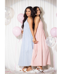 EMA HALTER BLUE DRESS