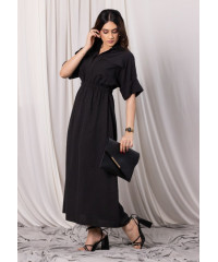 EVELYN UTILITY KAKI BLACK MAXI DRESS