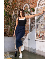 NAVY BLUE LADIES MAXI SKIRT