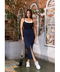 NAVY BLUE LADIES MAXI SKIRT