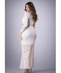 AFIA WHITE LONG SKIRT
