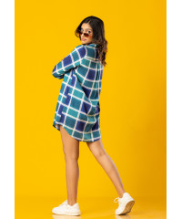 OCTAVIA LONG SLEEVE BLUE SHIRT