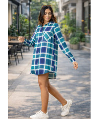 OCTAVIA LONG SLEEVE BLUE SHIRT