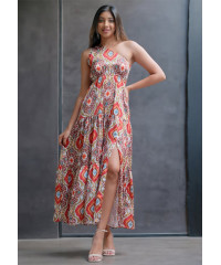 EMILIA BROWN MIX DRESS