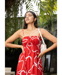 REKIO MAXI STRIP DRESS