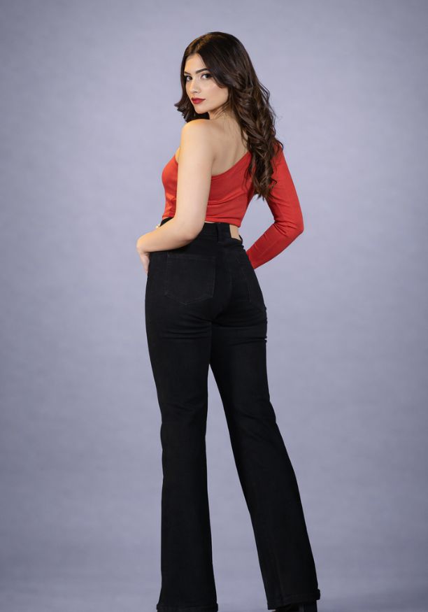 SALMA ONE SHOULDER RED TOP