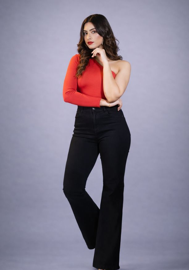 SALMA ONE SHOULDER RED TOP