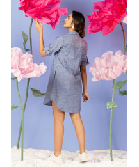 VAYO LONG SLEEVE LIGHT BLUE SHIRT DRESS