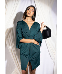 ROZELLE GREEN SHORT DRESS