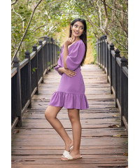 ROSE PUFF SLEEVE DRESS