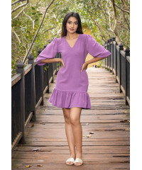 ROSE PUFF SLEEVE DRESS