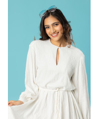 AMY LONG SLEEVE WHITE DRESS
