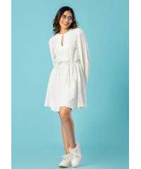 AMY LONG SLEEVE WHITE DRESS