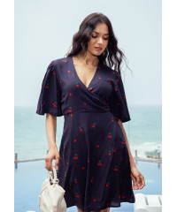 ELLIE WRAP SHORT DRESS