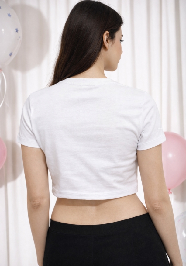 HICKY PRINTED WHITE T-SHIRT