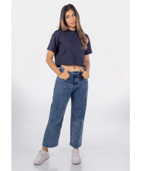 BRILLIE BLUE CROP TEE