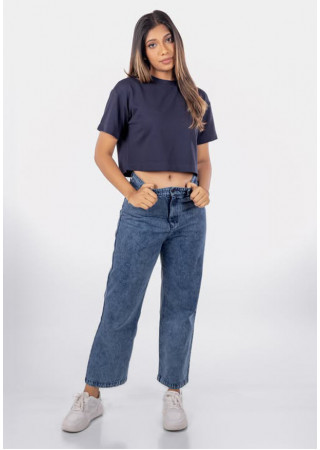 BRILLIE BLUE CROP TEE