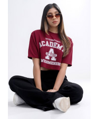 AWESOMNESS BAGGY MAROON TEE