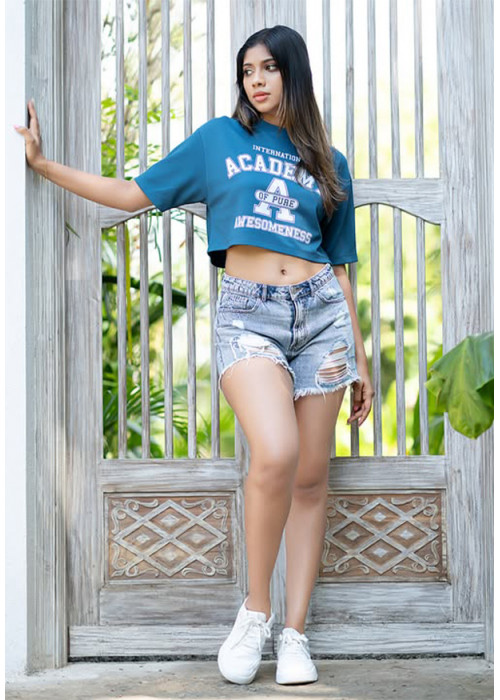 AWESOMNESS BLUE MIX BAGGY TEE